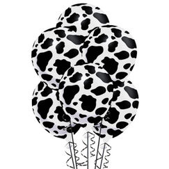 Cow Print Balloons - pk6
