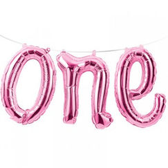 Pink One Balloon Kit - helium not needed