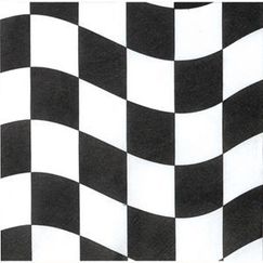 Small Checkered Flag Napkins - pk16