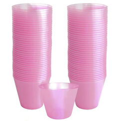 Pink Plastic Cups (266ml) - pk72