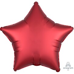 Red Star Satin Balloon (45cm)