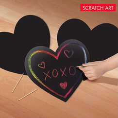 Hearts Scratch Art Kit of 24