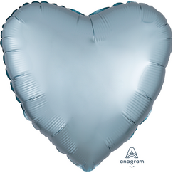 Pastel Blue Heart Satin Balloon (45cm)