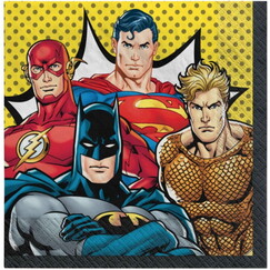 Large Justice League Heroes Napkins- pk16