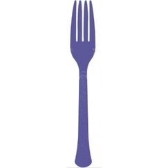 Purple Re-usable Plastic Forks - pk20