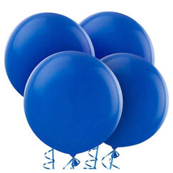 Royal Blue 60cm Round Balloons - pk4