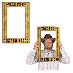 Wanted Poster Photo Frame Prop