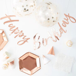 Rose Gold Birthday Party Box for 16