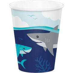 Shark Party Cups - pk8
