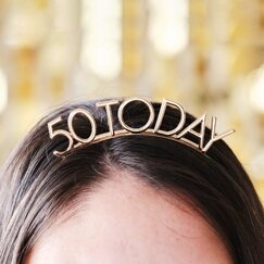 Gold 50 Today Headband
