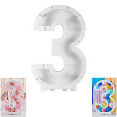 Number 3 Balloon Stand