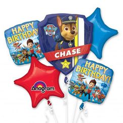 PAW Patrol Birthday Balloon Bouquet (flat) - pk5