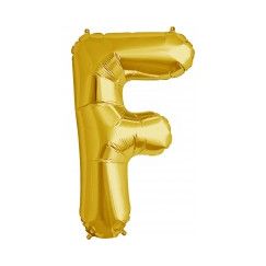 Letter F Megaloon Balloon - Gold