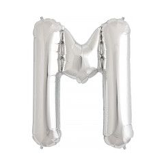 Letter M Megaloon Balloon - Silver