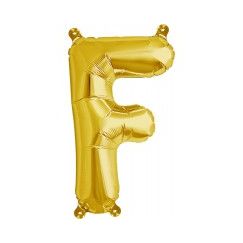 Letter F Balloon 40cm - Gold