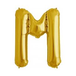 Letter M Balloon 40cm - Gold