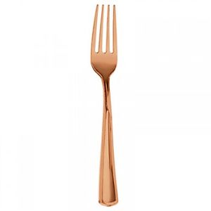 Metallic Rose Gold Re-usable Plastic Forks - pk32