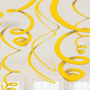 Hanging Yellow Swirls - pk12