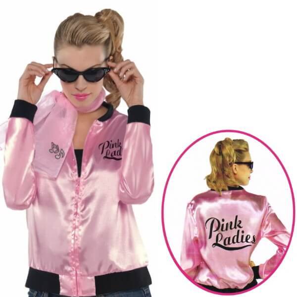 50's Pink Ladies Jacket. Frenchy From Movie Grease Costume Accessory