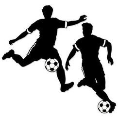 ! Soccer Player Silhouette Cutouts (pk2)