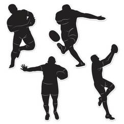 Rugby Player Cutouts (pk4)