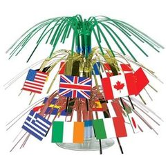 International Flags Centrepiece (19cm tall)