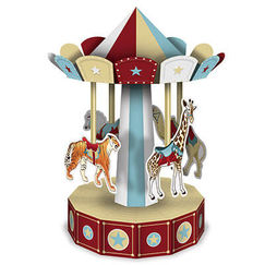 3D Vintage Circus Carousel Centrepiece