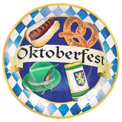 Oktoberfest Fun Plates (23cm) pk8