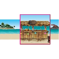Tiki Bar Island Backdrop Kit (9m)