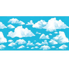 Fluffy Clouds In Sky Backdrop Kit (9m)