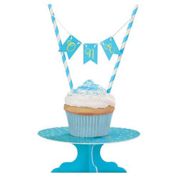 1st Birthday Gold & Blue Mini Cake Stand Kit