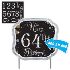Sparkling Black Cake Topper - Add An Age