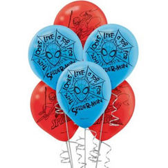 Webbed Spiderman Balloons - pk6