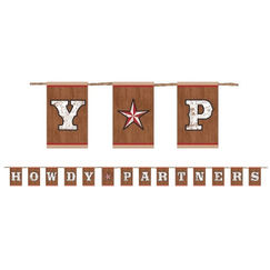 Western Howdy Partners Banner Sign