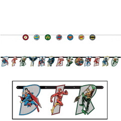 Justice League Heroes Birthday Banners - pk2