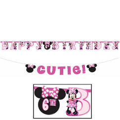 Minnie Mouse Birthday Banners (pk2)