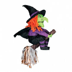 3D Witch on Broomstick Pinata