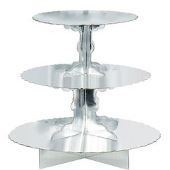 Silver 3-tier Cupcake Stand