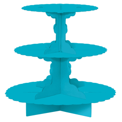 Caribbean Blue 3-tier Cupcake Stand