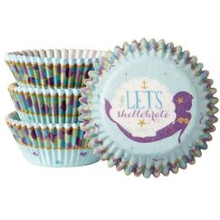 Mermaid Wishes Cupcake Cases - pk75