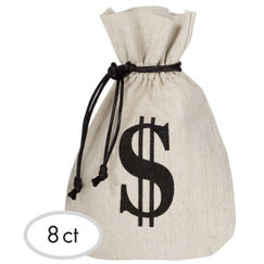 Drawstring Money Bags (pk8)