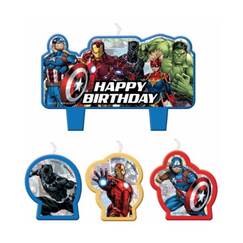 Avengers Mini Birthday Candles - pk4