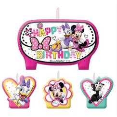 Minnie Mouse Mini Candles - pk4