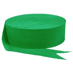 Festive Green Crepe Streamer