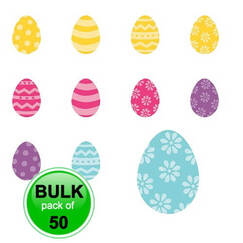 Easter Eggs Mini Cut-outs - pk50