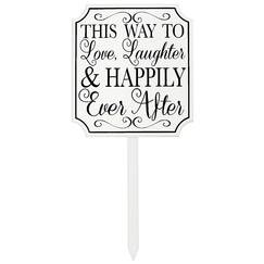 Happily Ever After MDF Yard Sign