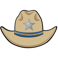 Western Sheriff Hat Cut-out