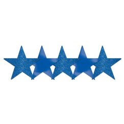 Royal Blue Glitter Star Cutouts (12.7cm) - pk5