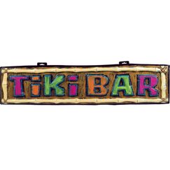 Tiki Bar Plastic Sign (1m)