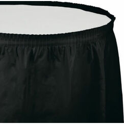 Black Plastic Table Skirt